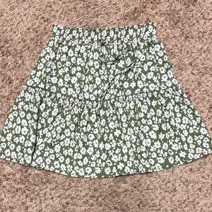 Floral Green Skirt